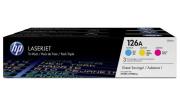 HP (126A) Tri-pack CF341A žlutá, azurová, purpurová - 1 000 stran