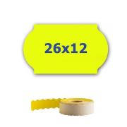 ETRL-26x12-yellow Cenov&eacute; etikety do kle&scaron;t&iacute;, 26mmx12mm, 900 ks, sign&aacute;ln&iacute; žlut&eacute;