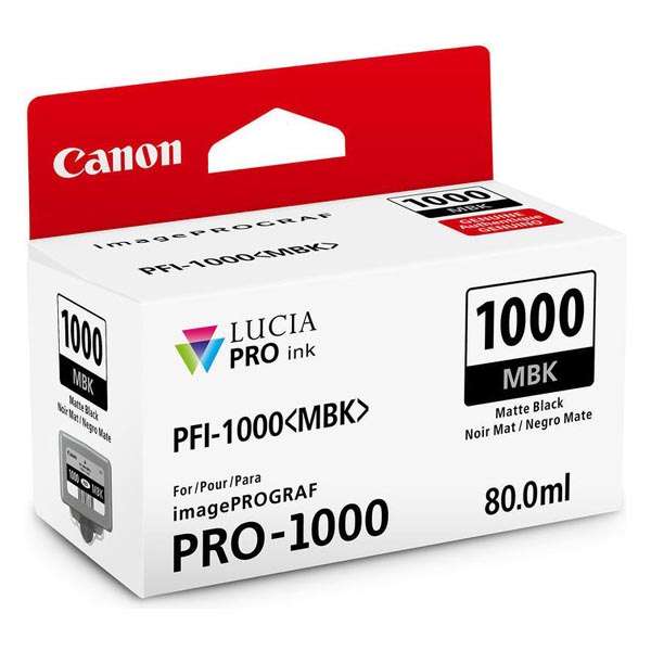 Canon originální ink PFI-1000 MBK, 0545C001, matt black, 5490str., 80ml, -