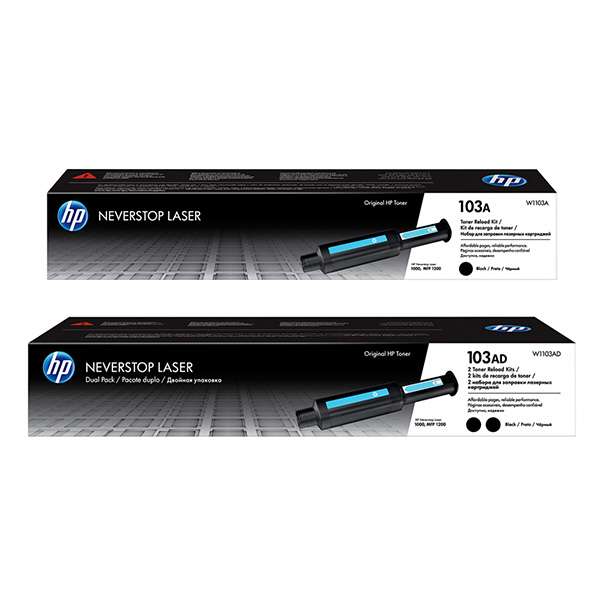 HP originální toner reload kit W1103AD, HP 103AD, black, 5000 (2x2500)str., dual pack