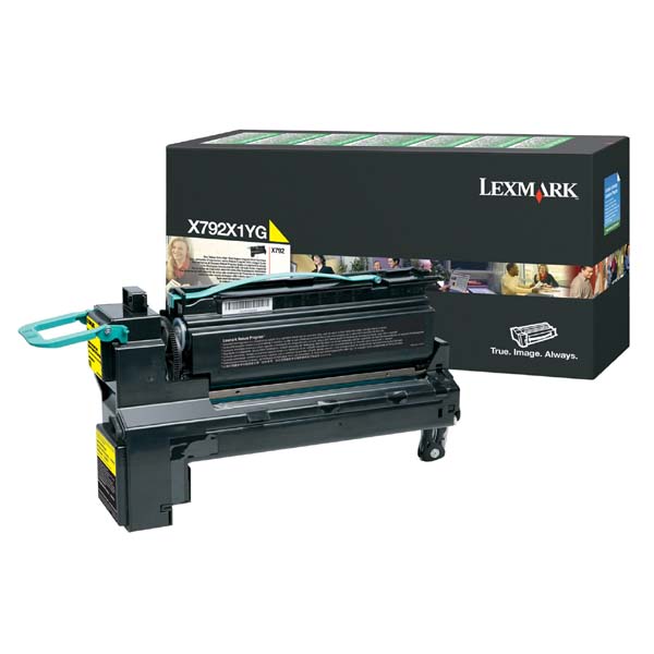 Lexmark originální toner X792X1YG, yellow, 20000str., return, DOPRODEJ