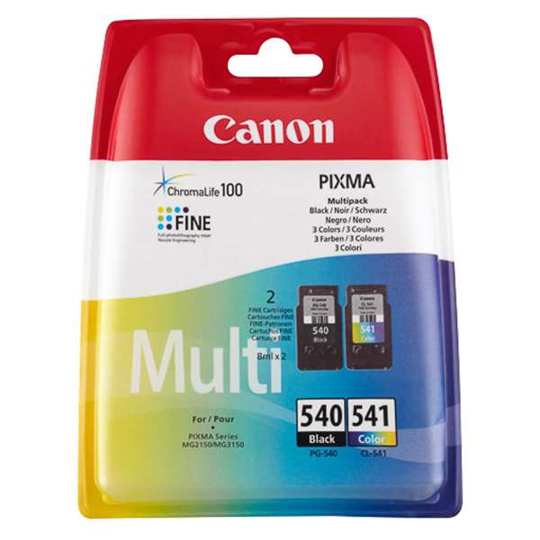 Canon originální ink PG540/CL541 multipack, black/color, blistr s ochranou, 5225B007, Canon Multi-pack Pixma MG2150, 3150