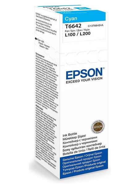 Epson inkoustová náplň 664/ C13T66424A/ L100/ L110/ L200/ L210/ L355/ L550/ 70ml/ Modrá