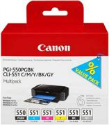 Canon PGI-550/CLI-551 (6496B005) PGBK/C/M/Y/BK/GY Multi Pack